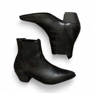 Black Leather Ankle Boots